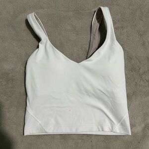 White V-Neck Tank Top